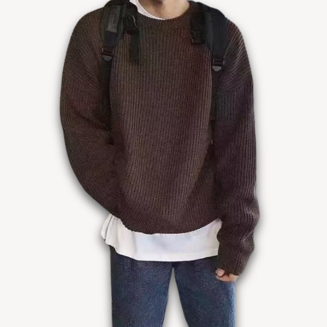 Loravelle | Herren-Strickpullover – Lässiger Oversize-Pullover für Erwachsene – Winterkleidung aus weichem Acryl 9