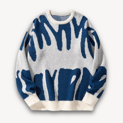 Loravelle | Herren-Strickpullover aus Wolle mit Grafik – Stylischer Rundhalsausschnitt 2