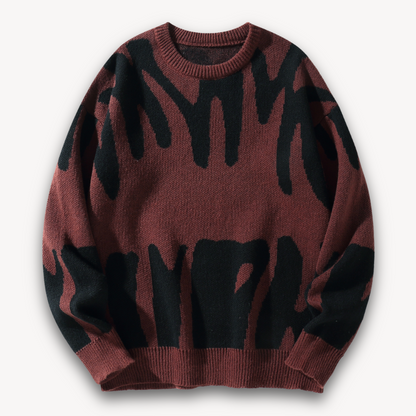 Loravelle | Herren-Strickpullover aus Wolle mit Grafik – Stylischer Rundhalsausschnitt 3