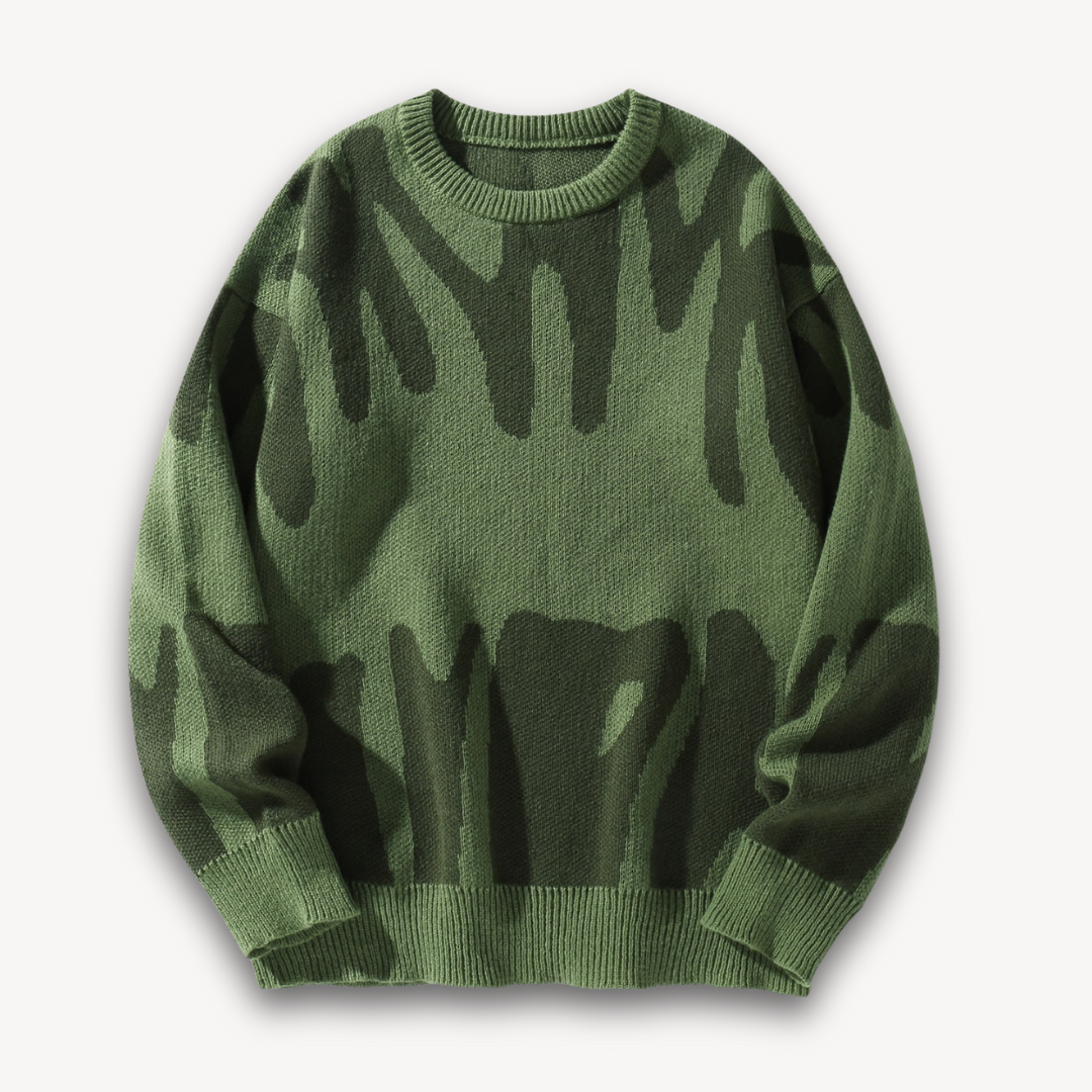 Loravelle | Herren-Strickpullover aus Wolle mit Grafik – Stylischer Rundhalsausschnitt 4