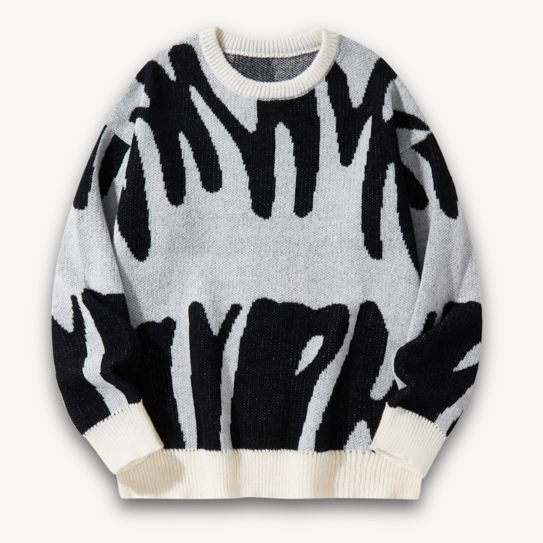 Loravelle | Herren-Strickpullover aus Wolle mit Grafik – Stylischer Rundhalsausschnitt 6