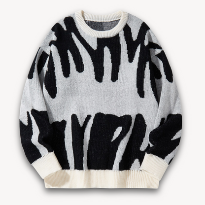 Loravelle | Herren-Strickpullover aus Wolle mit Grafik – Stylischer Rundhalsausschnitt 6