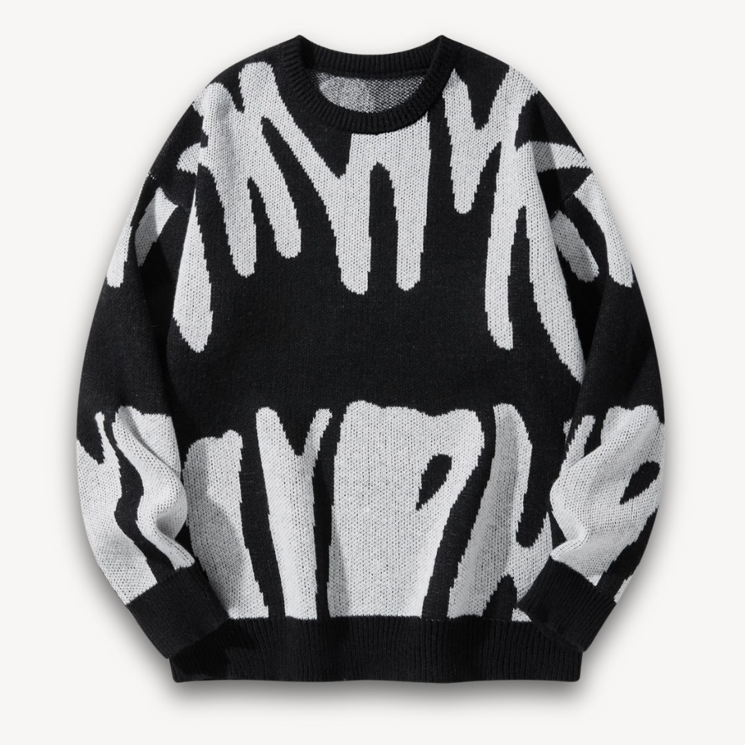 Loravelle | Herren-Strickpullover aus Wolle mit Grafik – Stylischer Rundhalsausschnitt 7