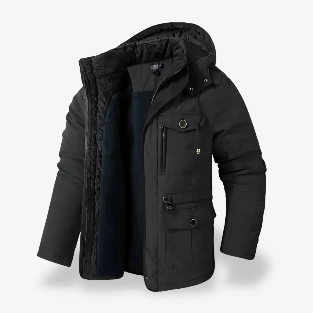 Loravelle | Herren-Winterparka – Wasserdichte Jacke mit Pelzfutter 0