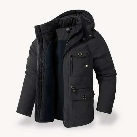Loravelle | Herren-Winterparka – Wasserdichte Jacke mit Pelzfutter 0