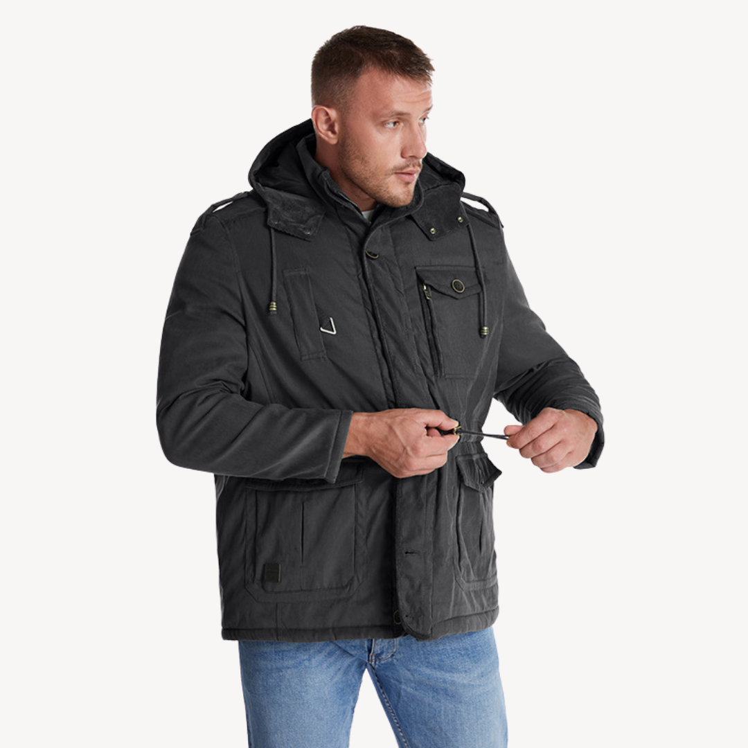 Loravelle | Herren-Winterparka – Wasserdichte Jacke mit Pelzfutter 2