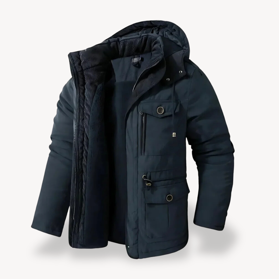 Loravelle | Herren-Winterparka – Wasserdichte Jacke mit Pelzfutter 7