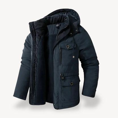 Loravelle | Herren-Winterparka – Wasserdichte Jacke mit Pelzfutter 7