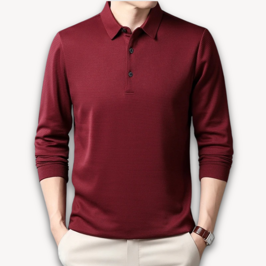 Loravelle | Herren Business Casual Polo T-Shirt – Bequemes Langarm-Sommeroberteil 4