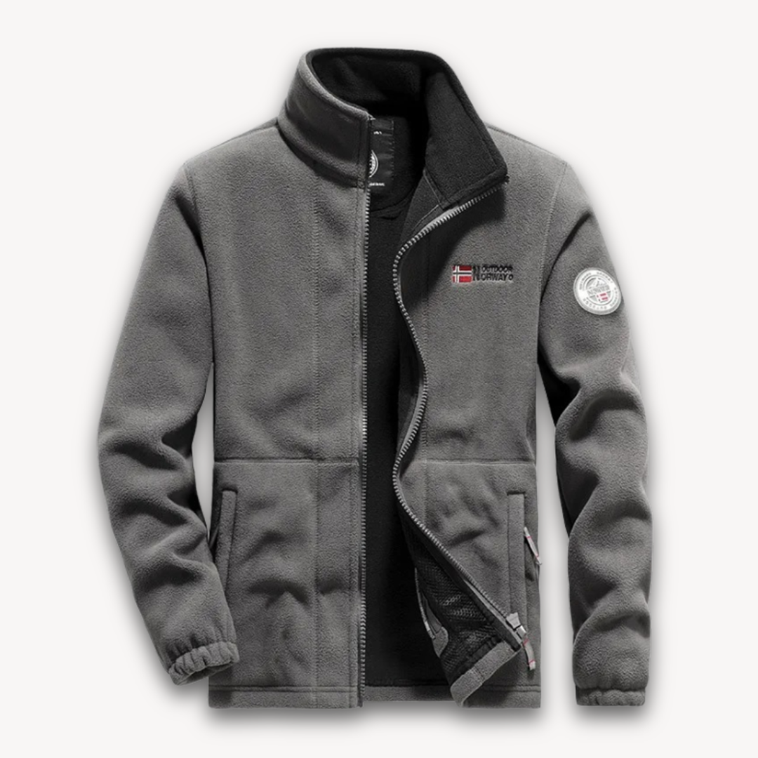 Loravelle | Herren Fleecejacke, warmer Winter-Outdoormantel – durchgehender Reißverschluss 1