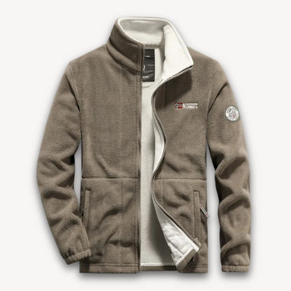 Loravelle | Herren Fleecejacke, warmer Winter-Outdoormantel – durchgehender Reißverschluss 2