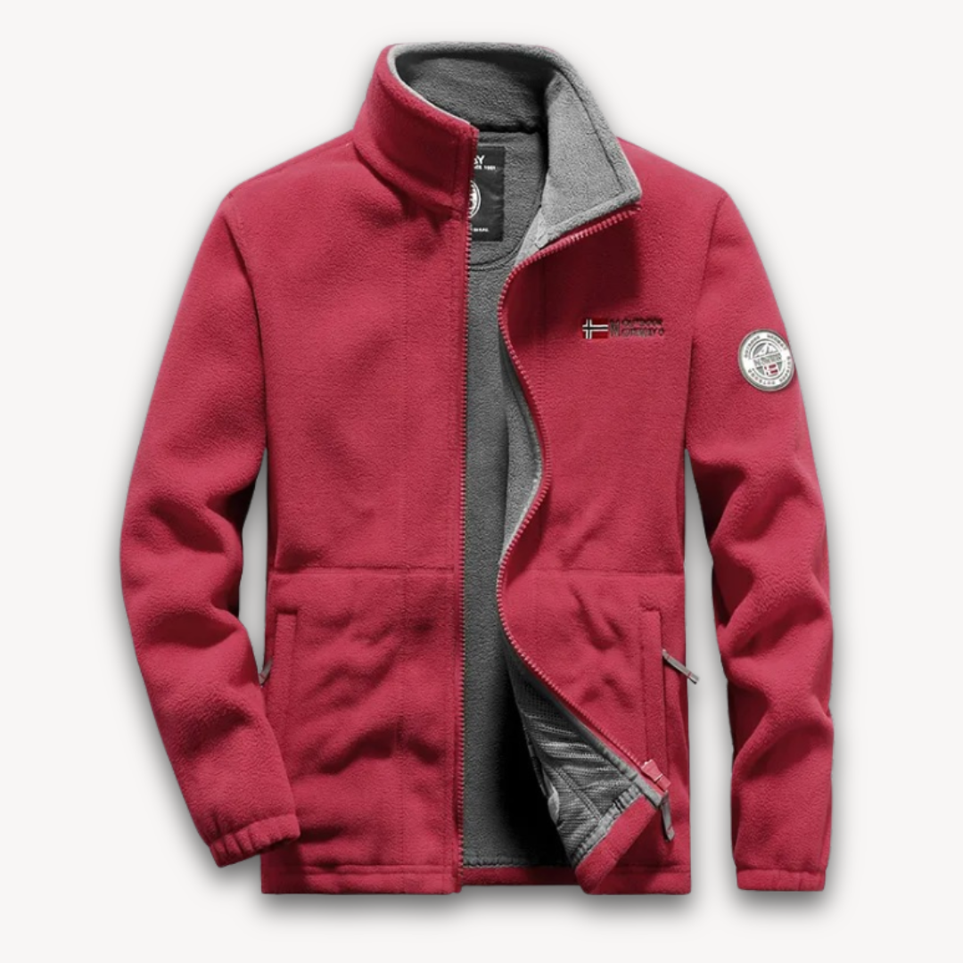 Loravelle | Herren Fleecejacke, warmer Winter-Outdoormantel – durchgehender Reißverschluss 3