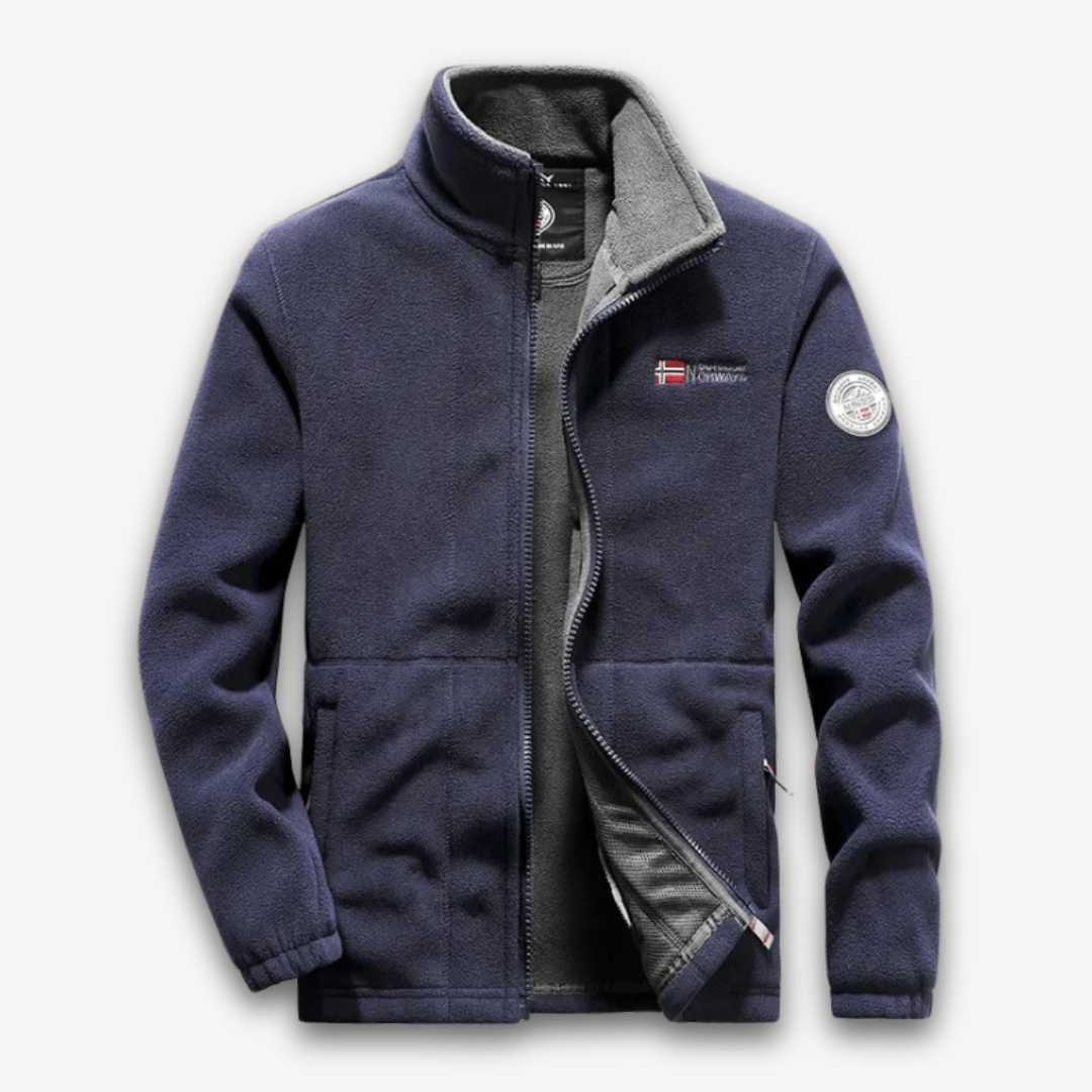 Loravelle | Herren Fleecejacke, warmer Winter-Outdoormantel – durchgehender Reißverschluss 4