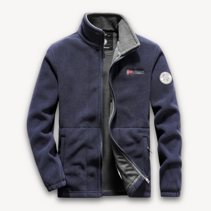 Loravelle | Herren Fleecejacke, warmer Winter-Outdoormantel – durchgehender Reißverschluss 4