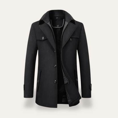 Loravelle | Herrenmantel – Winterjacke mit Stehkragen 0