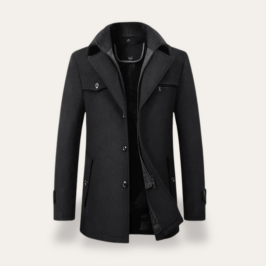Loravelle | Herrenmantel – Winterjacke mit Stehkragen 0