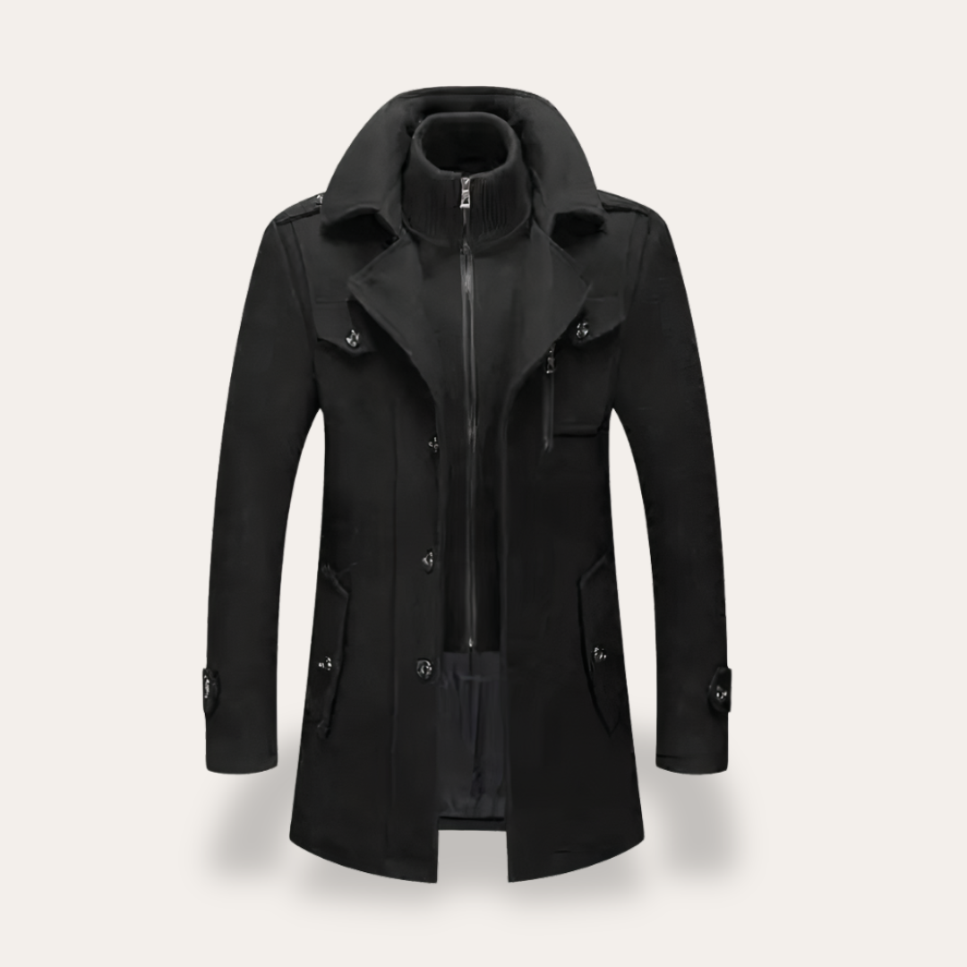 Loravelle | Herrenmantel – Winterjacke mit Stehkragen 1