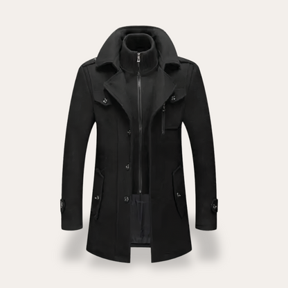 Loravelle | Herrenmantel – Winterjacke mit Stehkragen 1