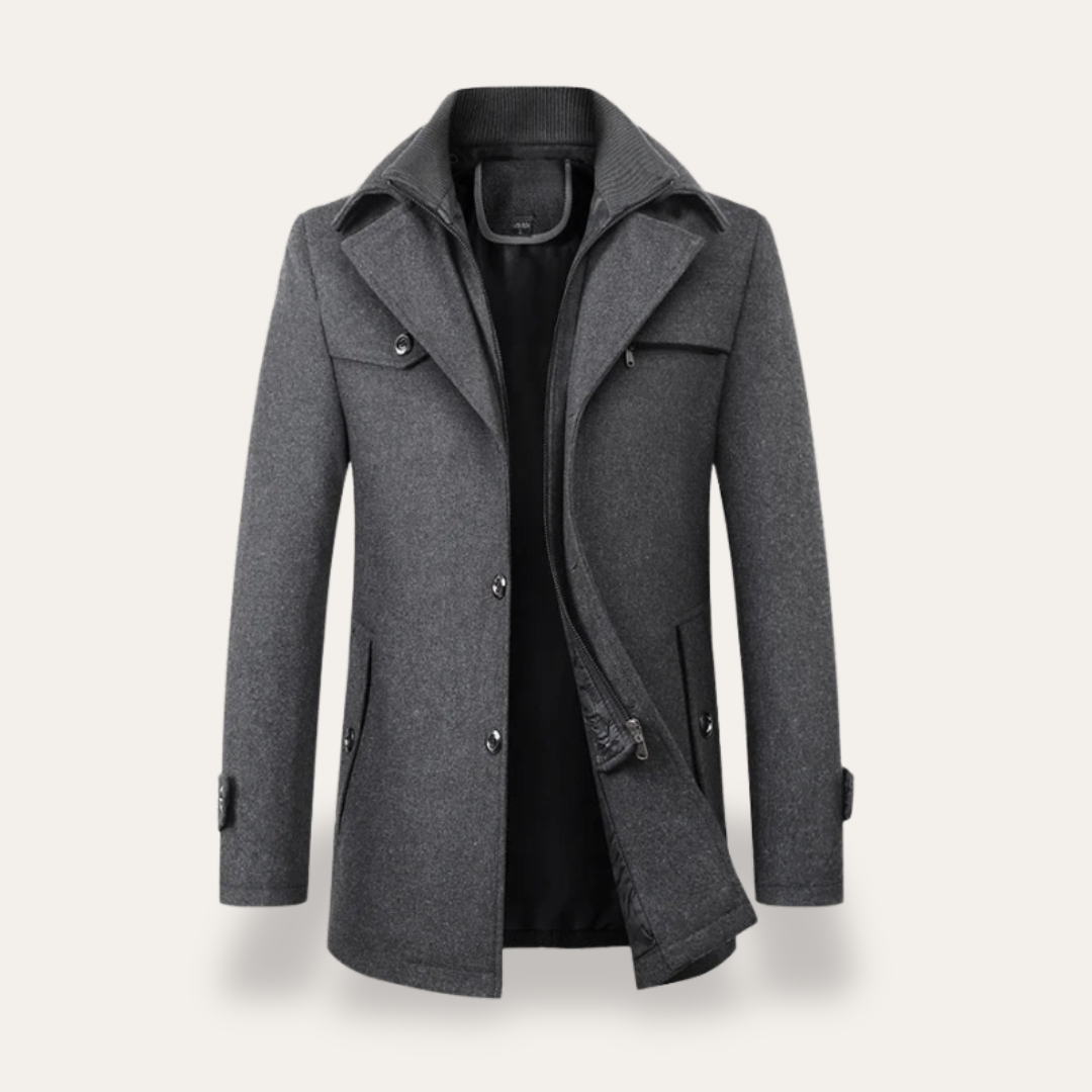 Loravelle | Herrenmantel – Winterjacke mit Stehkragen 4