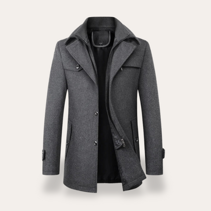 Loravelle | Herrenmantel – Winterjacke mit Stehkragen 4
