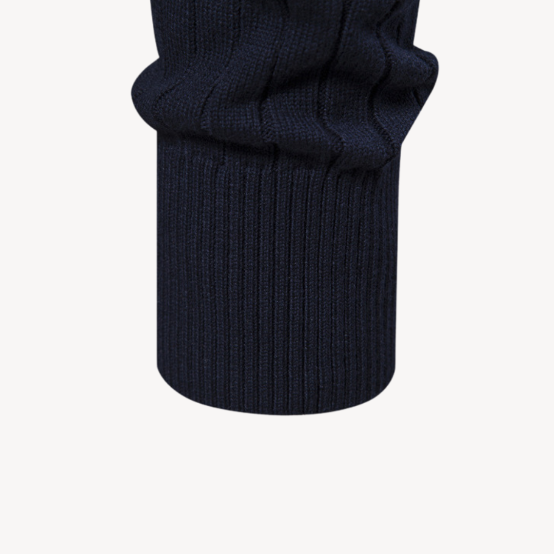 Loravelle | Herrenpullover aus gerippter Baumwolle mit Reißverschluss 4