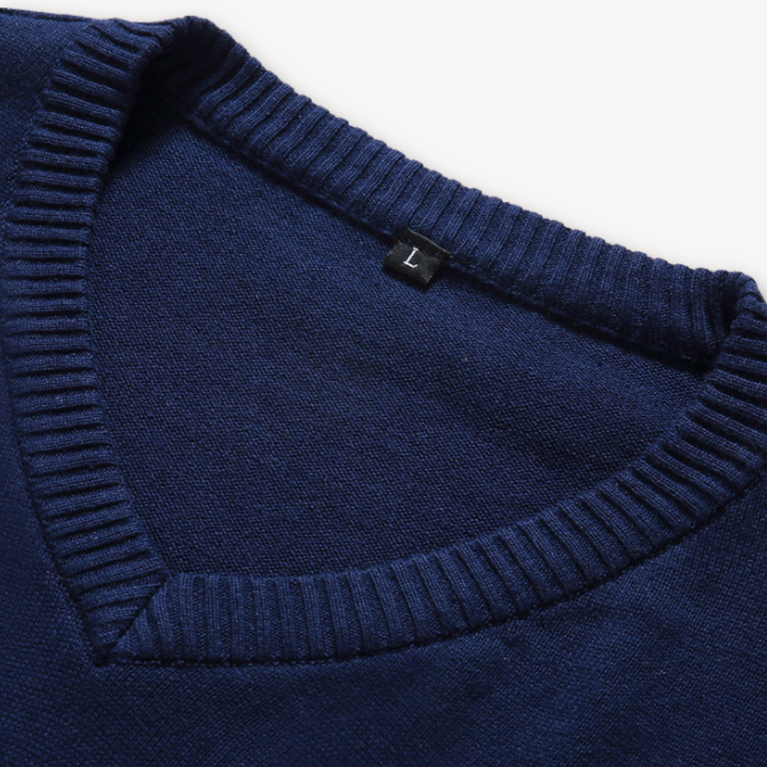 Loravelle | Herrenpullover mit V-Ausschnitt – Weiche Baumwollmischung – Slim Fit – Freizeit- und Abendgarderobe 6