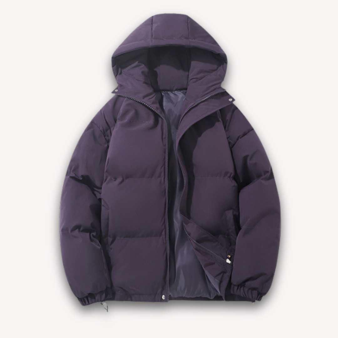 Loravelle | Pufferjacke mit Kapuze für Herren – Warme Winteroberbekleidung für Erwachsene – Leichtes Polyester 1