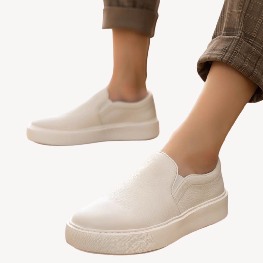 Loravelle | Slip-On-Sneakers aus Leder für Herren 1