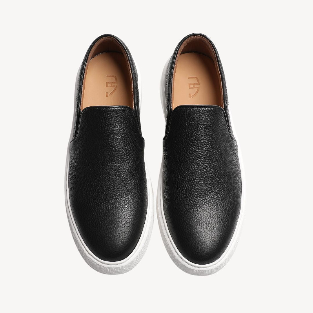 Loravelle | Slip-On-Sneakers aus Leder für Herren 2