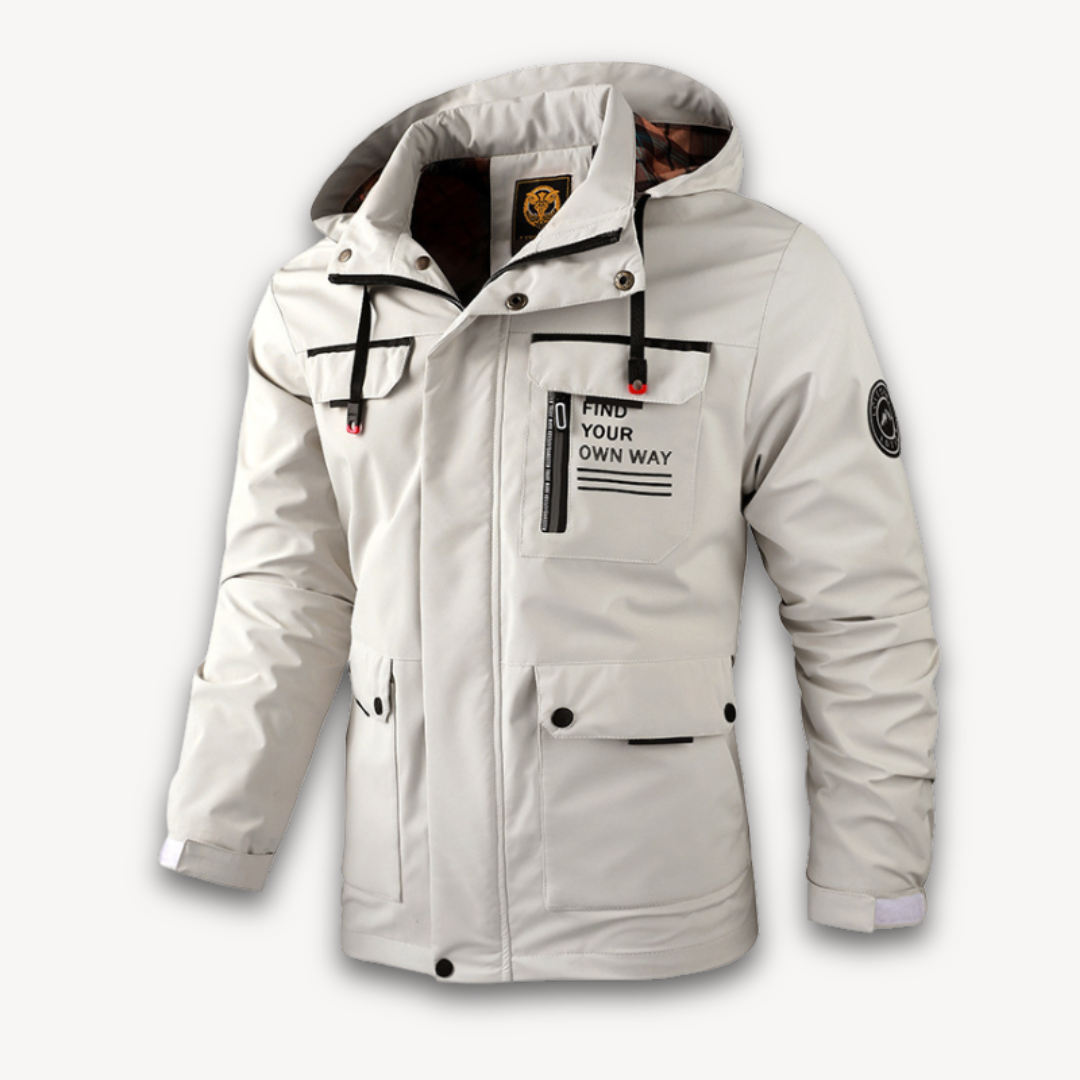 Loravelle | Wasserdichte Sommerjacke mit Kapuze für Herren 0