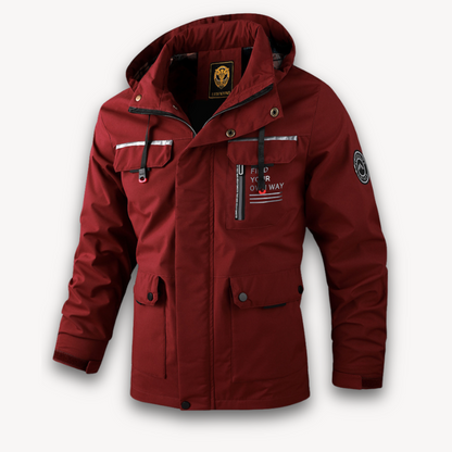 Loravelle | Wasserdichte Sommerjacke mit Kapuze für Herren 3