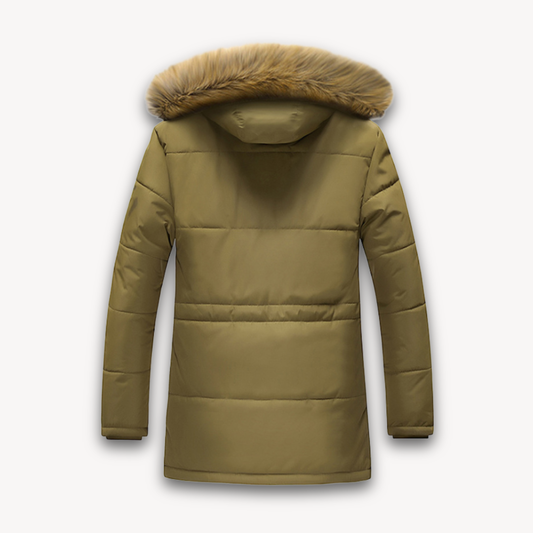 Loravelle | Wasserdichte Winterjacke für Herren – Kapuze aus Kunstpelz 1