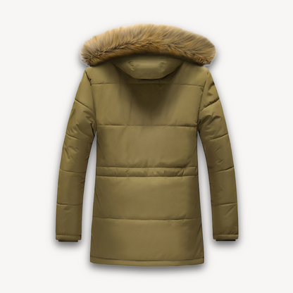 Loravelle | Wasserdichte Winterjacke für Herren – Kapuze aus Kunstpelz 1