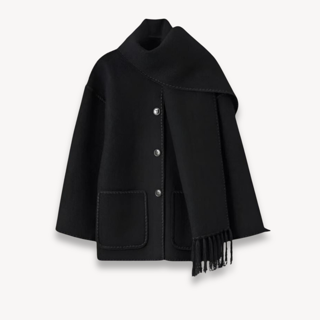 Loravelle | Winterjacke mit Schal für Damen 0