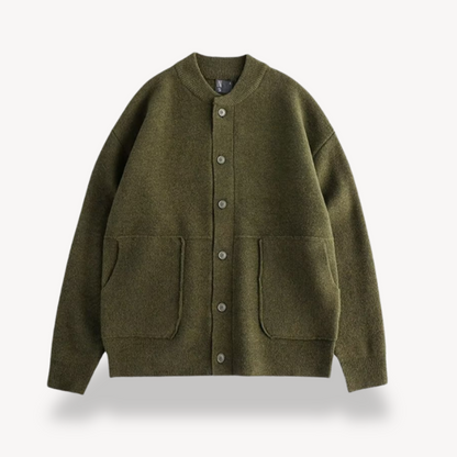 Loravelle | Woll-Cardigan mit Knopfleiste für Herren 1