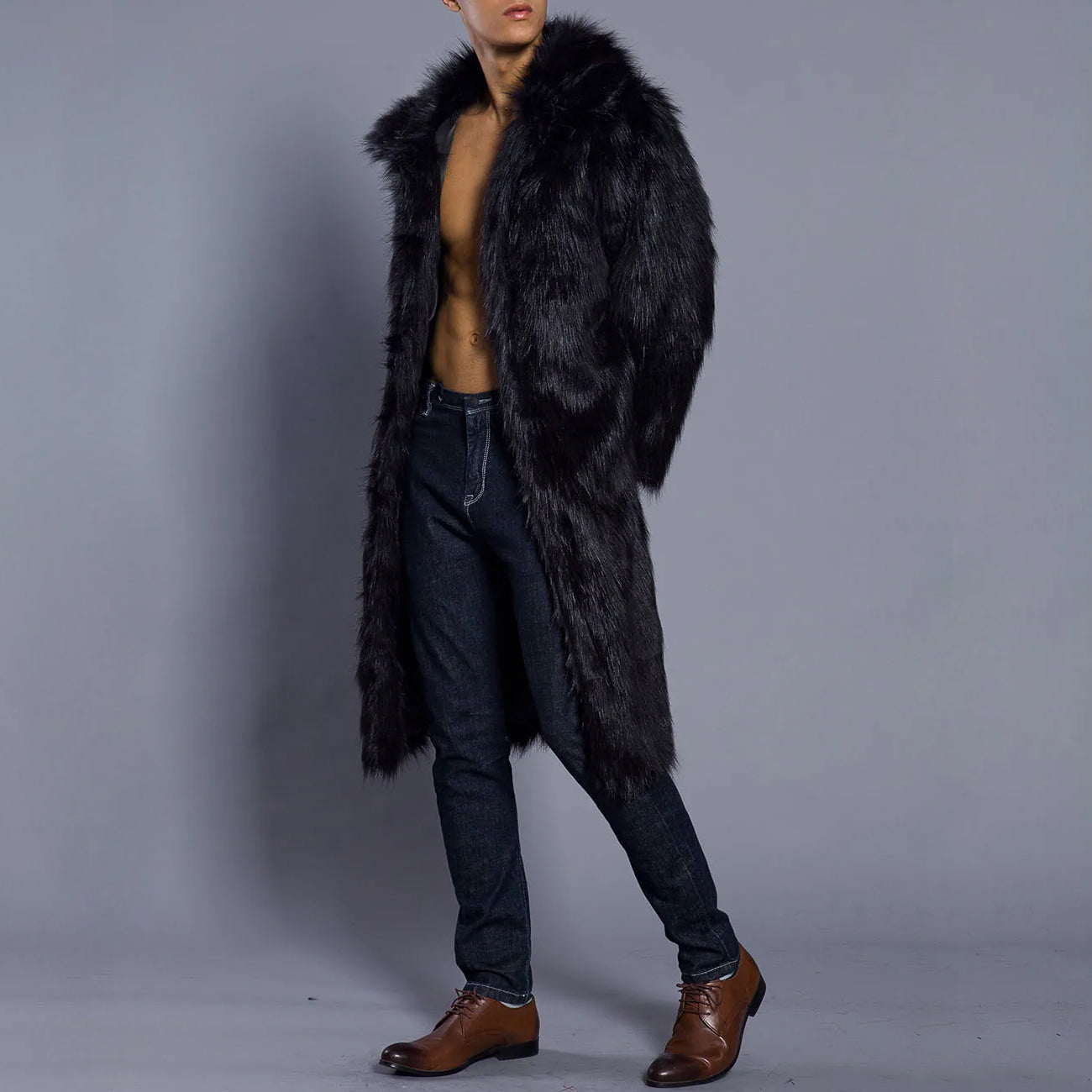 Luxus Winter-Pelzmantel Damen Warm