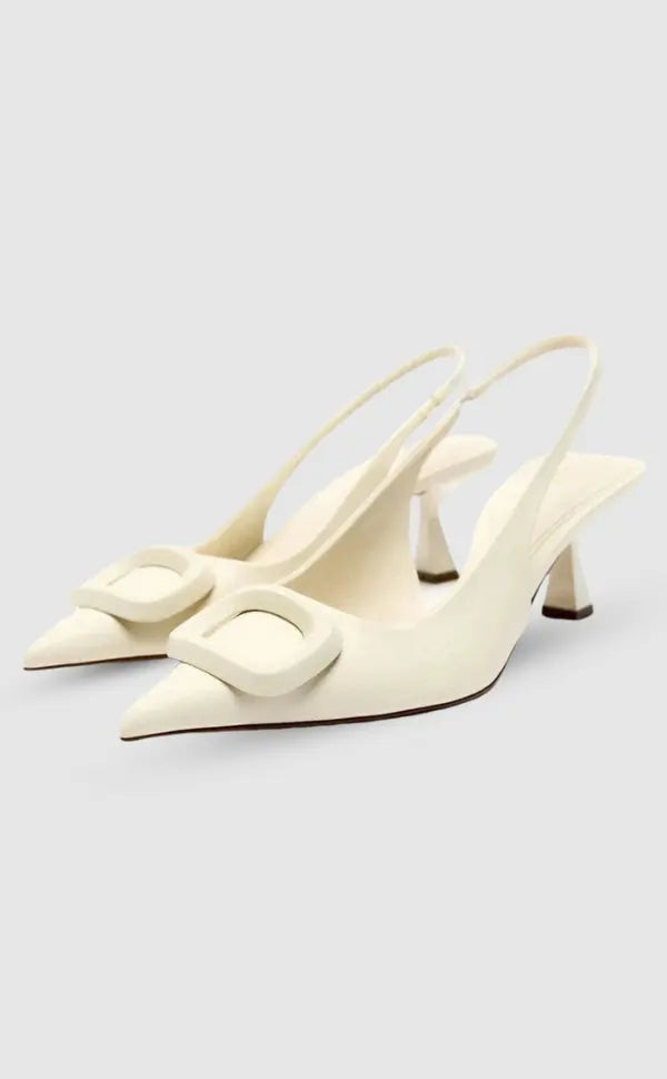 Weiße Hochhackigen Pumps Damen Schuhe - BerlinGlamour