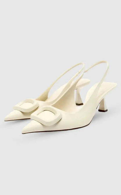 Weiße Hochhackigen Pumps Damen Schuhe - BerlinGlamour