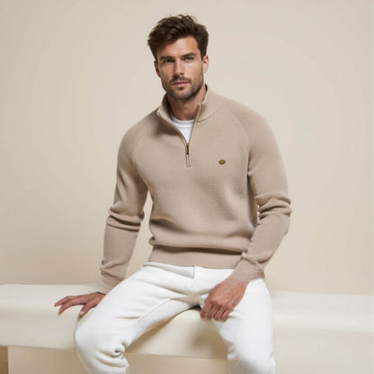 Herren Strickpullover Halbzip Frühjahr Modern