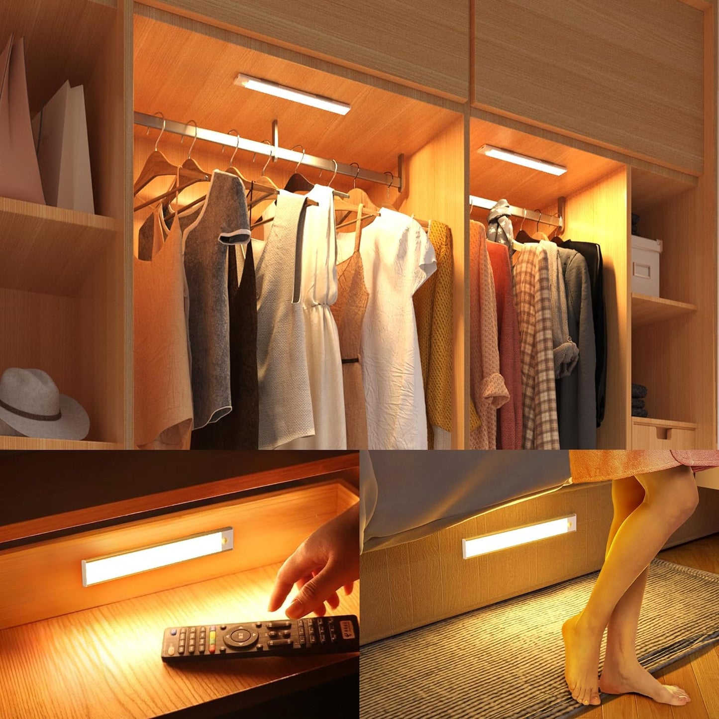 LED Lampe Kabellos mit Sensor und 3 Lichtfarben
