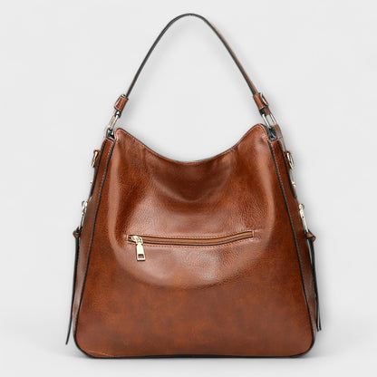 Damen Schultertasche Klassisch Elegant Leder