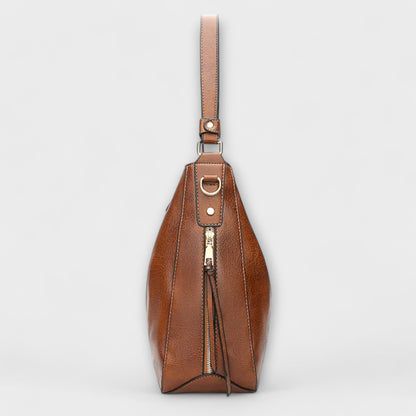 Damen Schultertasche Klassisch Elegant Leder