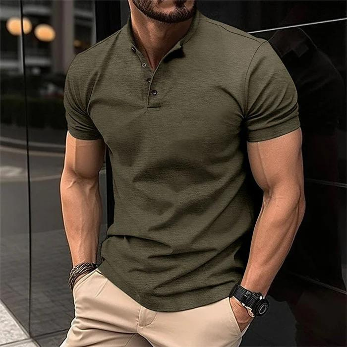 Herren Polohemd Slim Fit Modern mit Knöpfen - BerlinGlamour