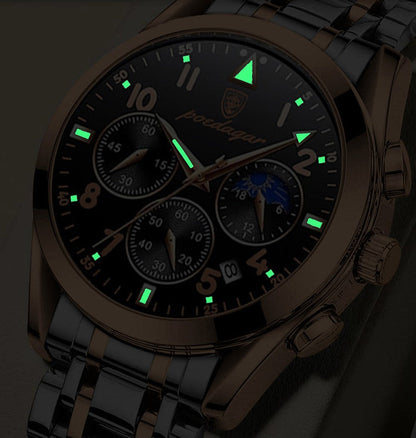 Herren Armbanduhr Edelstahl Elegantes Design