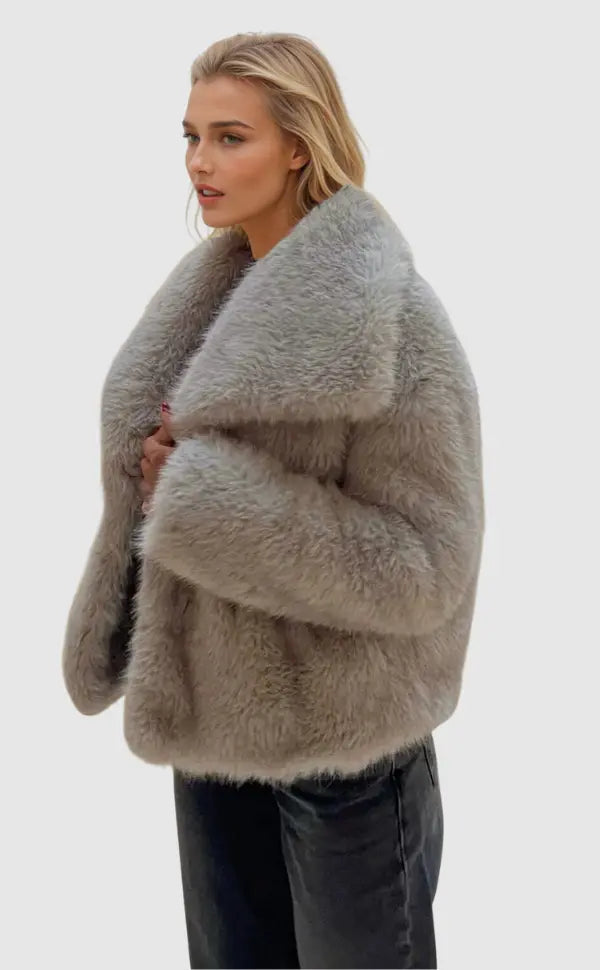 Kunstfell-Jacke Luxus Stilvoll Zeitlos Damen - BerlinGlamour