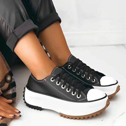 Orthopädische Sneaker Damen Plattform Schuhe Bequem