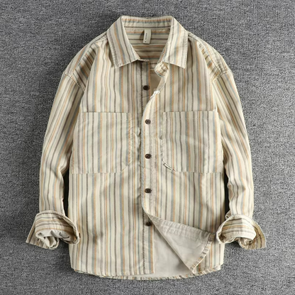 Herren Freizeithemd Streifen Blau Weiß - BerlinGlamour