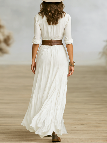 Damen Maxikleid Elegant Lang Chic