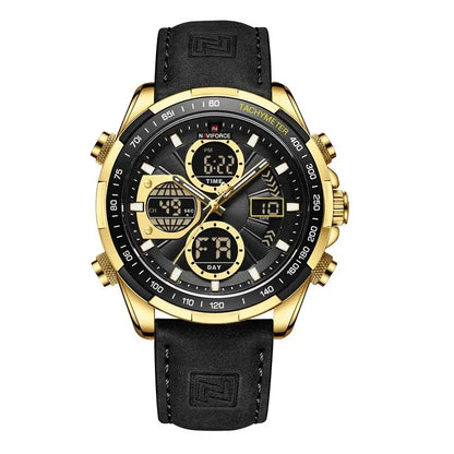 Herren Armbanduhr Edelstahl Marine Chrono