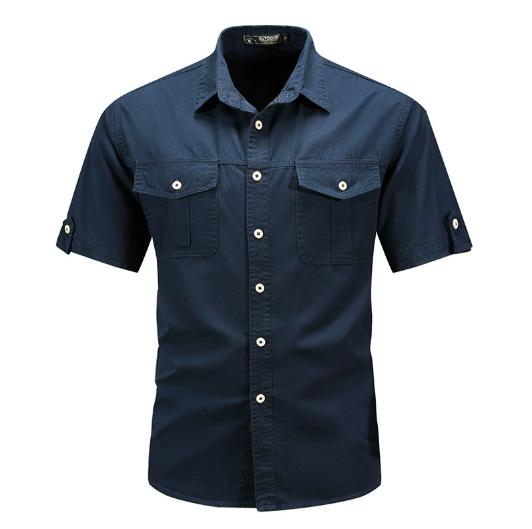 Herren Utility-Taschenhemd Funktionelles Freizeithemd